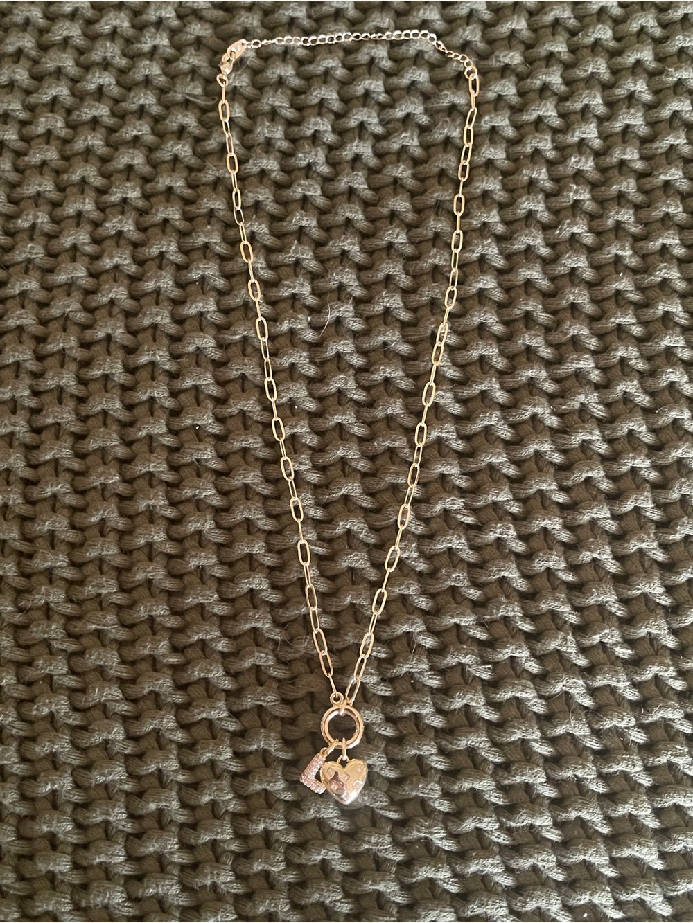 Gold Heart Lock Pendant Necklace - Women Jewelry
